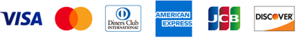 VISA・Mastercard・Diners Club・American Express・JCB・Discove